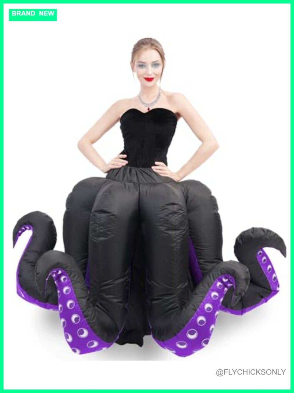 Inflatable Octopus Costume Adult Blow Up Halloween Cosplay Women Funny Tentacle